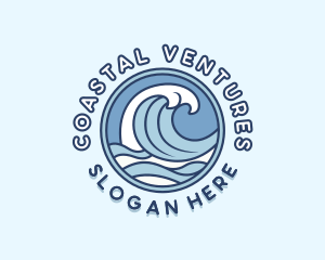 Sea Waves Resort logo design