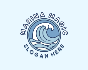 Sea Waves Resort logo design