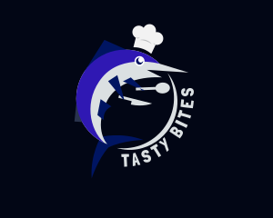 Blue Marlin Chef logo design