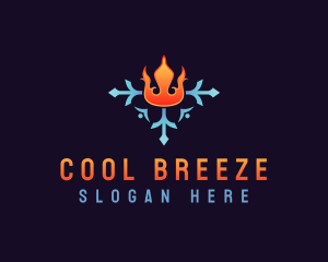 HVAC Heating Cooling logo design