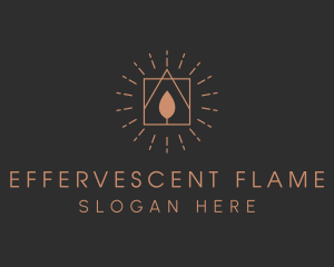 Candle Light Flame logo design