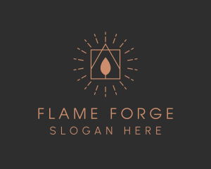 Candle Light Flame logo design