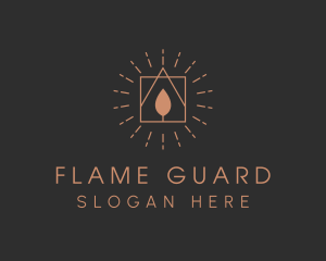 Candle Light Flame logo design