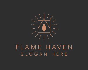 Candle Light Flame logo design