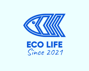 Blue Fish Marine  logo design