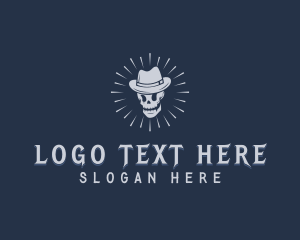 Hipster Skull Fashion logo