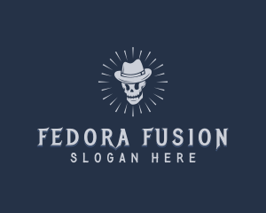 Hipster Skull Fashion logo design