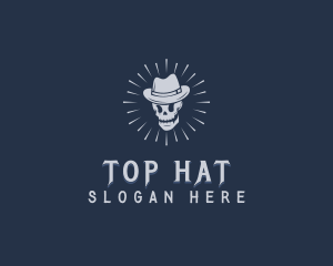 Hipster Skull Fashion logo design