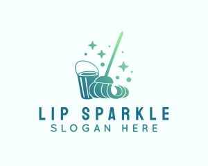 Sparkle Mop Housekeeping  logo design