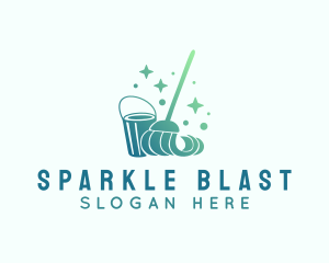 Sparkle Mop Housekeeping  logo design