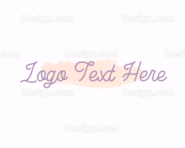 Feminine Cursive Watercolor Logo