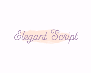 Feminine Cursive Watercolor logo design