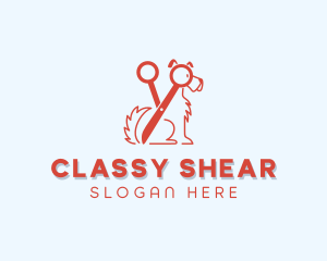 Shears Dog Grooming logo design