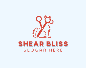 Shears Dog Grooming logo design