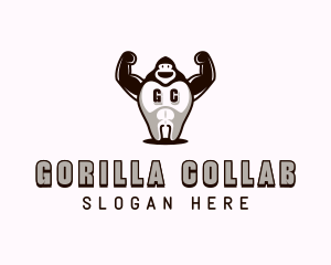 Gorilla Monkey Tooth logo design