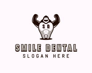 Gorilla Monkey Tooth logo design