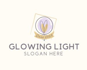 Light Bulb Bubble logo design