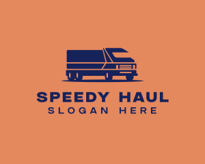 Orange Cargo Truck logo design