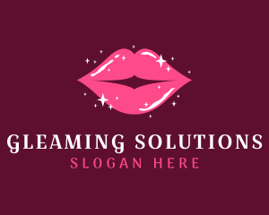 Sparkling Cosmetics Lips logo design