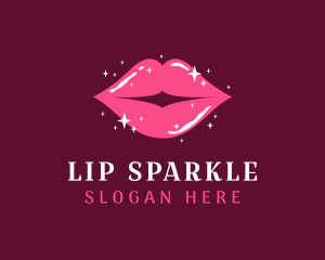 Sparkling Cosmetics Lips logo design