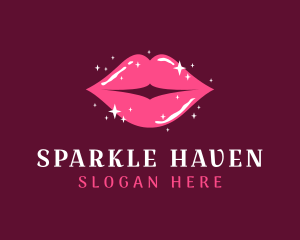 Sparkling Cosmetics Lips logo design