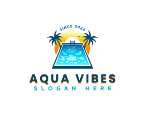 Summer Swimming pool logo