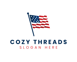 American National Flag logo design