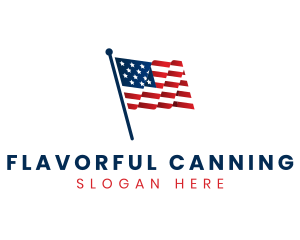 American National Flag logo design