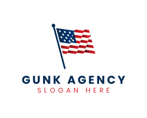 American National Flag logo design