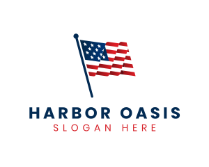 American National Flag logo design