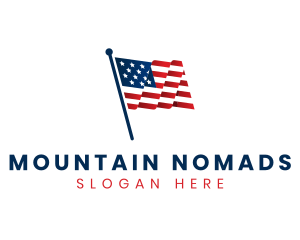 American National Flag logo design