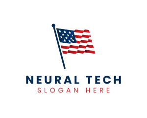 American National Flag logo design