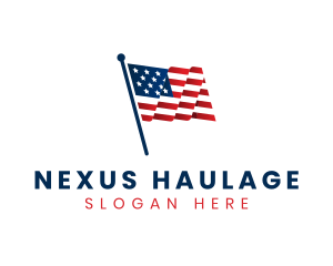 American National Flag logo design