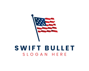 American National Flag logo design