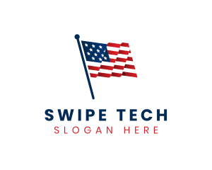 American National Flag logo design