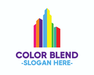 Colorful Building City logo design