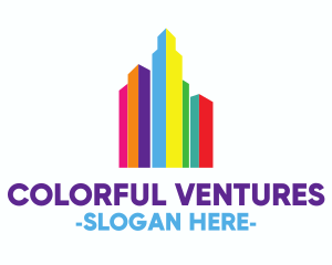 Colorful Building City logo design