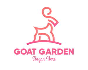 Pink Ibex Ram Goat logo