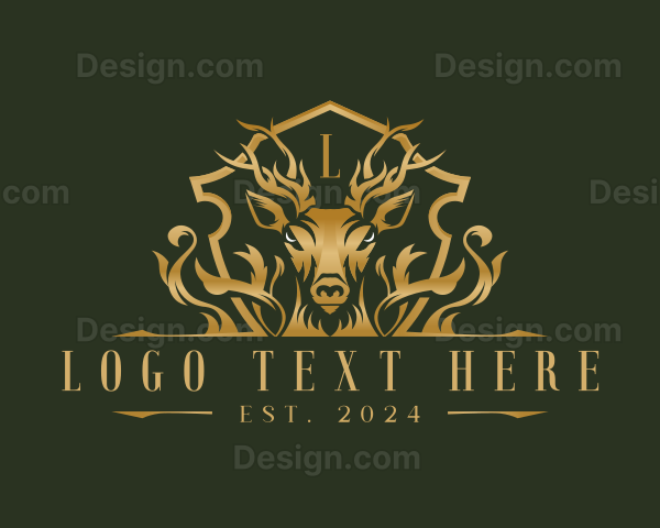 Deer Royalty Ornament Logo