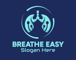 High Tech Lungs  logo design