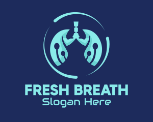 High Tech Lungs  logo design