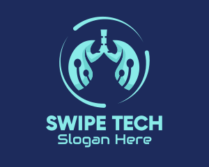 High Tech Lungs  logo design