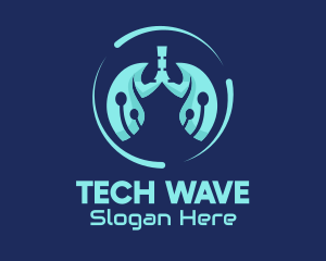 High Tech Lungs  logo design