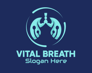 High Tech Lungs  logo design