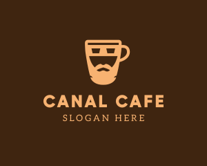 Hipster Cafe Coffee logo design