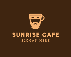 Hipster Cafe Coffee logo design