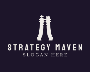 Chess Piece Board Game logo design