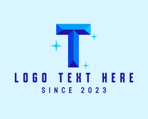 Shiny Gem Letter T logo