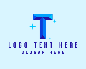 Shiny Gem Letter T Logo