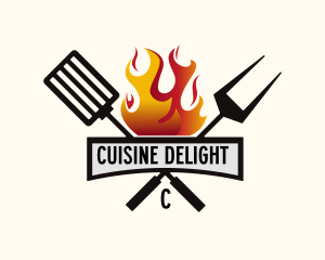 Barbecue Grill Cuisine logo design